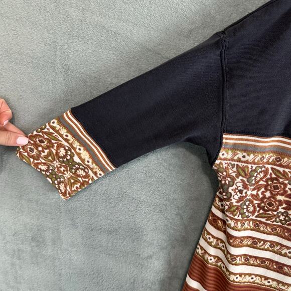 Free People Dress Women Small Cream Floral Steppin Out Tunic Oversize Beach Boho - Picture 5 of 15